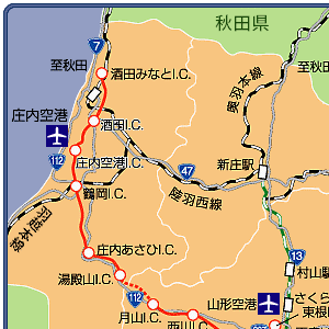 交通アクセスマップ(県北西部)
