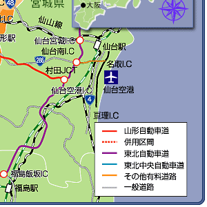 交通アクセスマップ(県南東部)